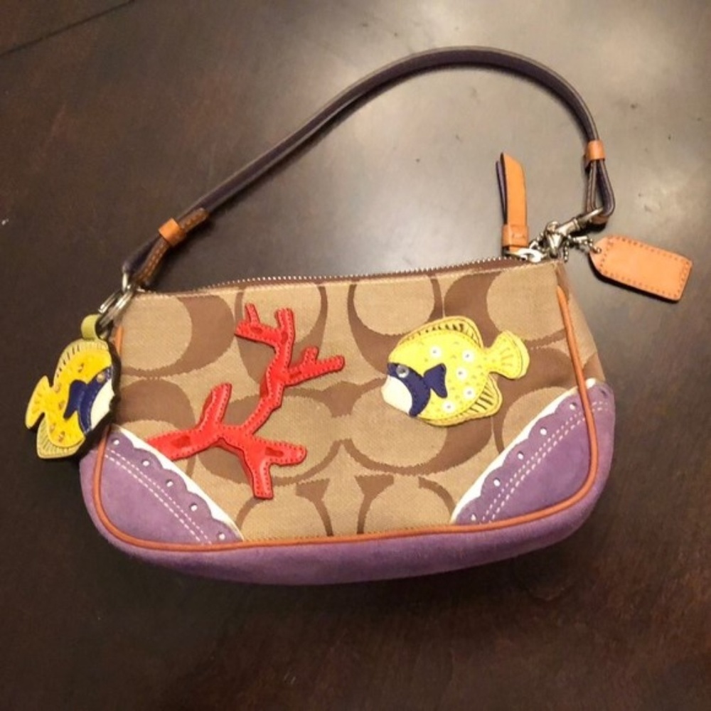 Coach fish coral mini bag